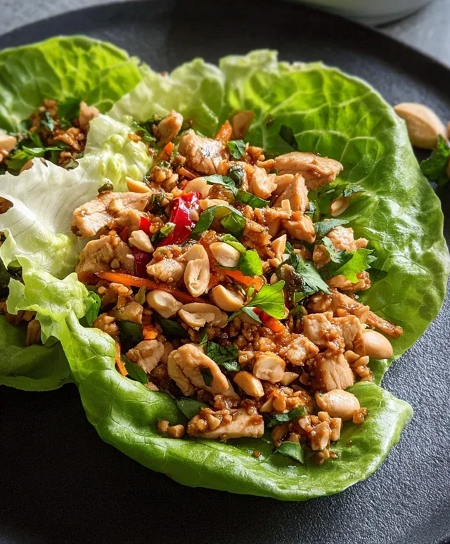 Thai Chicken Lettuce Wraps