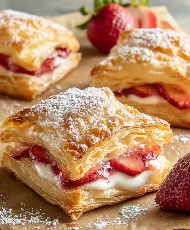 Strawberry Flaky Puffs