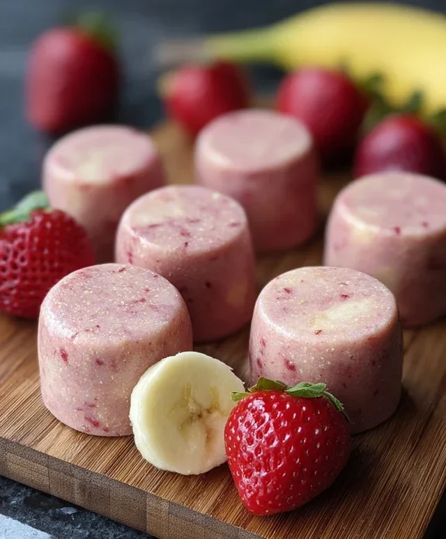 Strawberry and Banana Smoothie Bites for Dogs