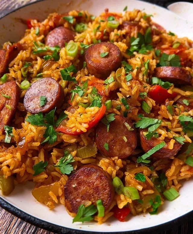 Cajun Sausage and Rice Skillet