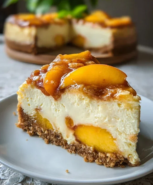 Peach Cobbler Cheesecake