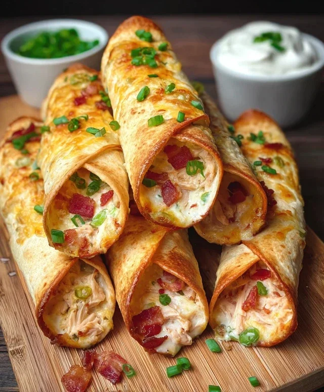 Jalapeno Popper Chicken Taquitos