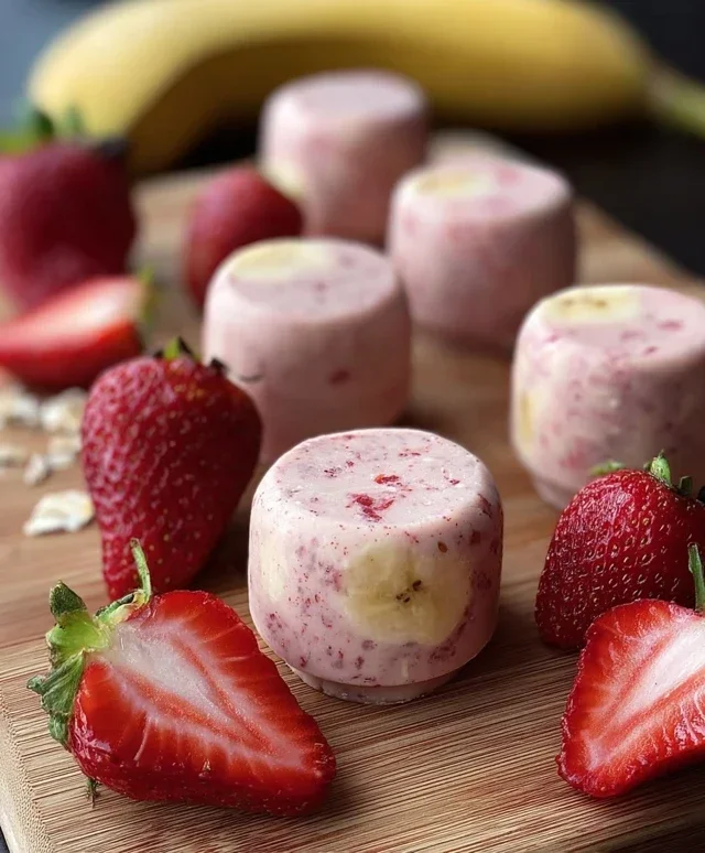 Strawberry and Banana Smoothie Bites for Dogs