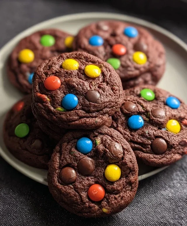 Chocolate M&M Cookies