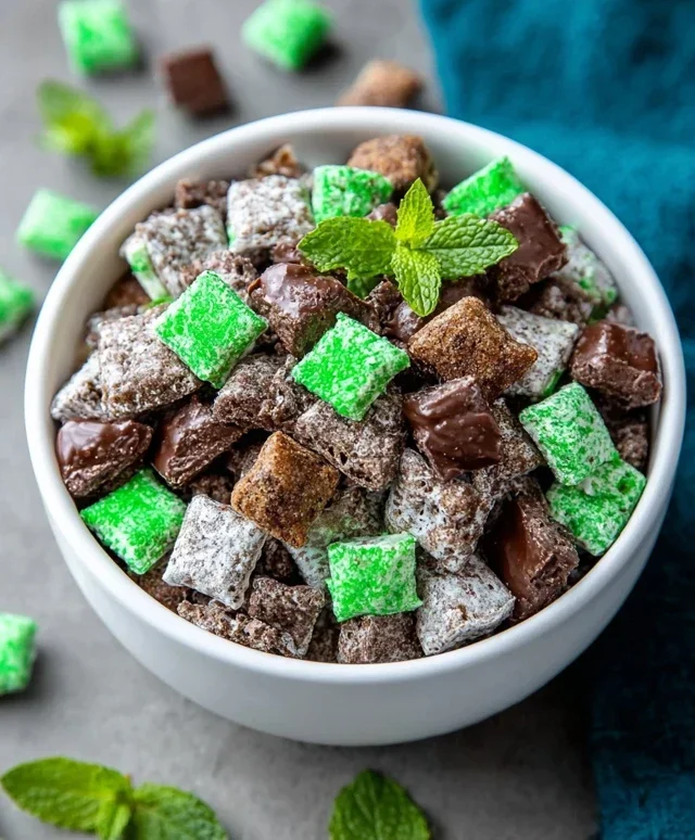 Mint Chocolate Muddy Buddy