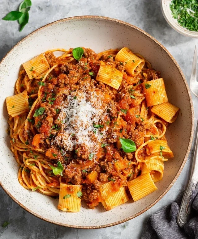 Beef Pasta in Tomato Sauce {Beef Ragu Pasta}