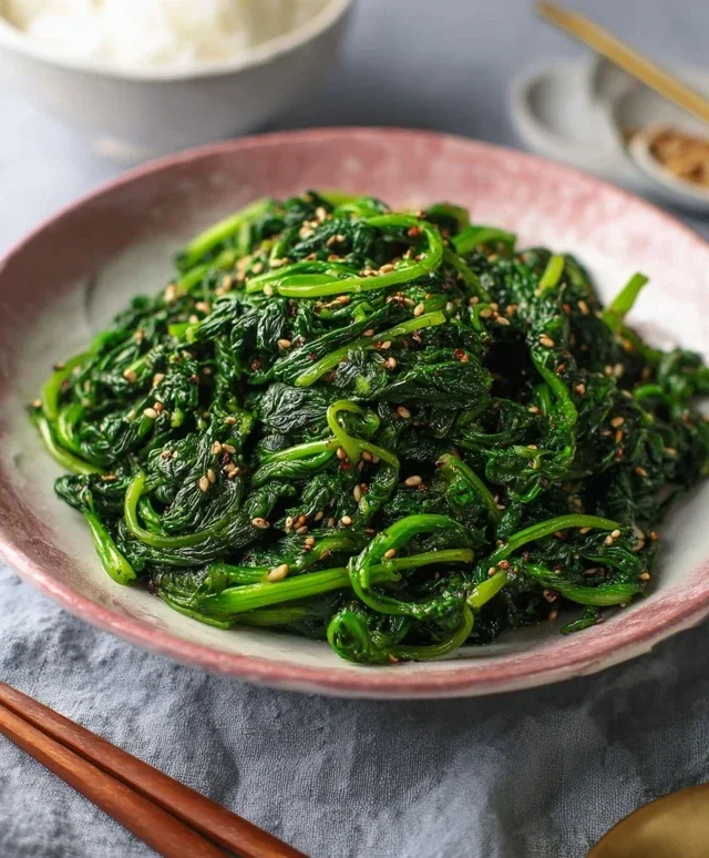 Korean Spinach Side Dish (Sigeumchi Namul)