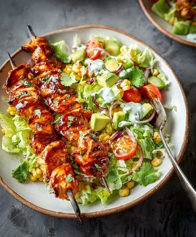 Balsamic Steak Gorgonzola Salad with Grilled Corn
