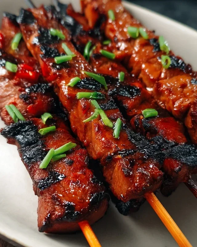 BBQ Beef Skewers with Filipino BBQ Marinade