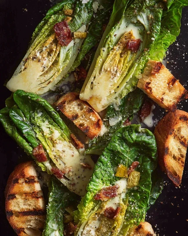 Grilled Romaine Caesar Salad Recipe