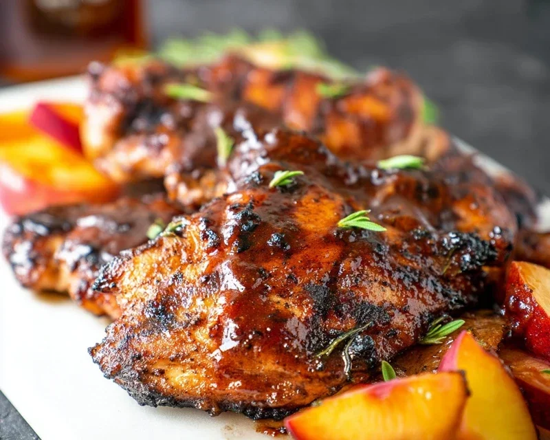 Grilled Honey Buffalo Chicken Thighs