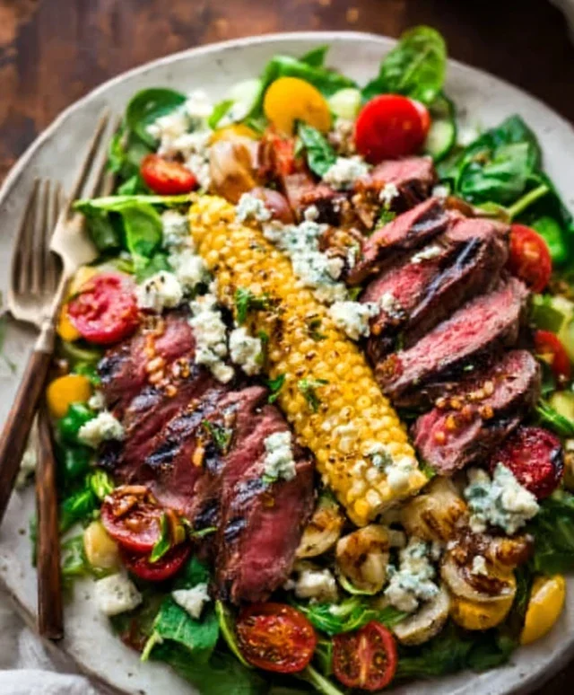 BBQ Chicken Skewer Salad