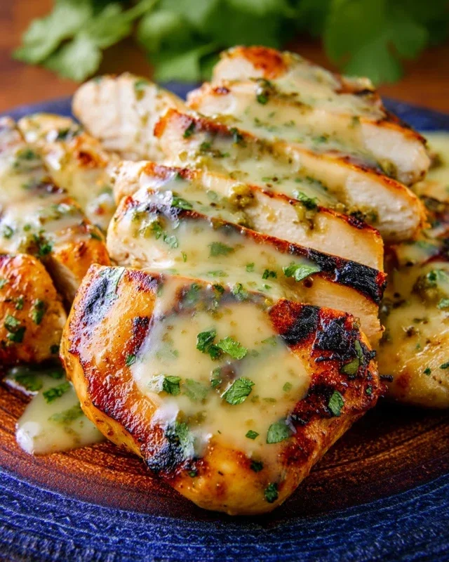 Grilled Salsa Verde Chicken with Pepper Jack