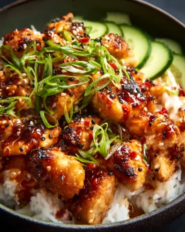 Spicy Honey Gin Extract Extractger Chicken Bowls With Yum Yum Sauce