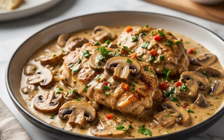 Creamy Mushroom Chicken Recipe