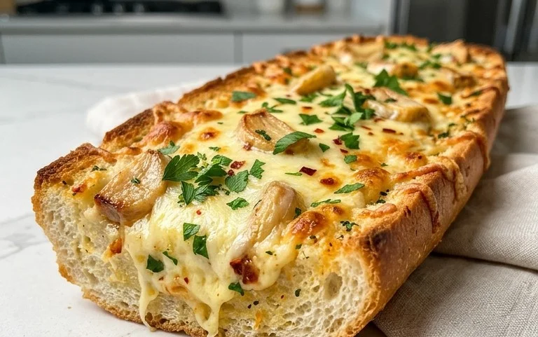 BEST CHEESY GARLIC BREAD RECIPE