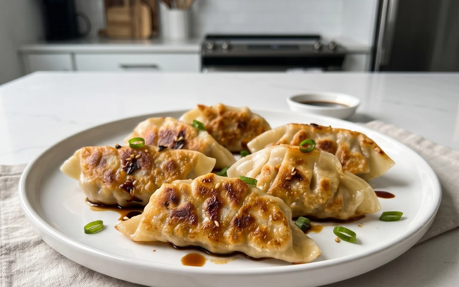Chicken Potstickers (Pan Fried Dumplings)