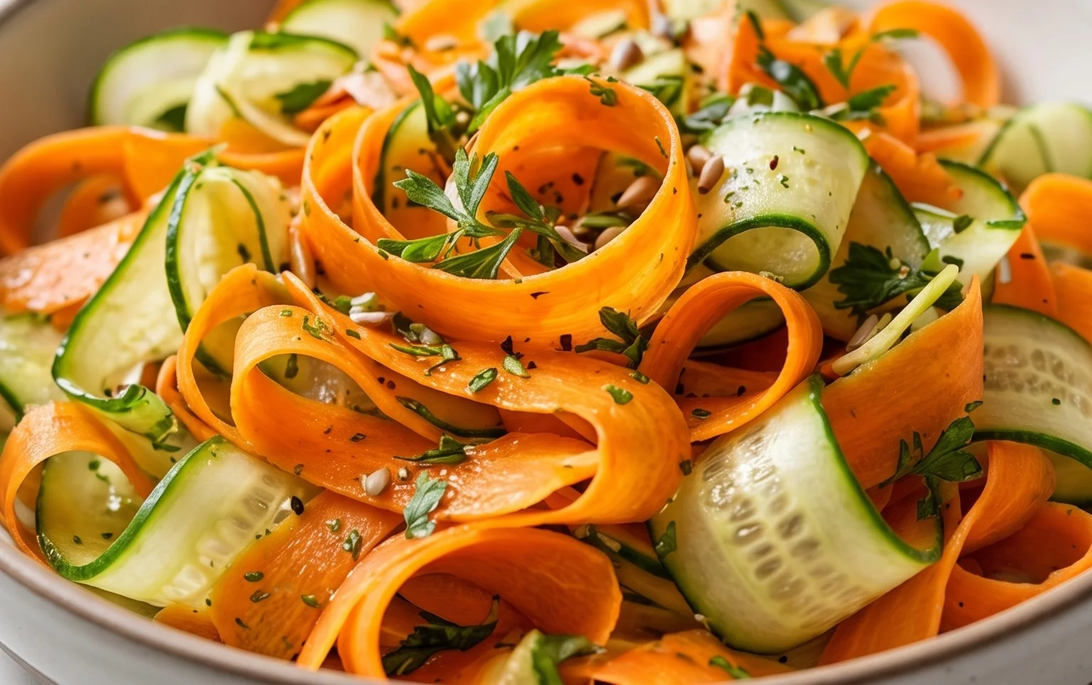 Carrot and Cucumber Ribbon Salad