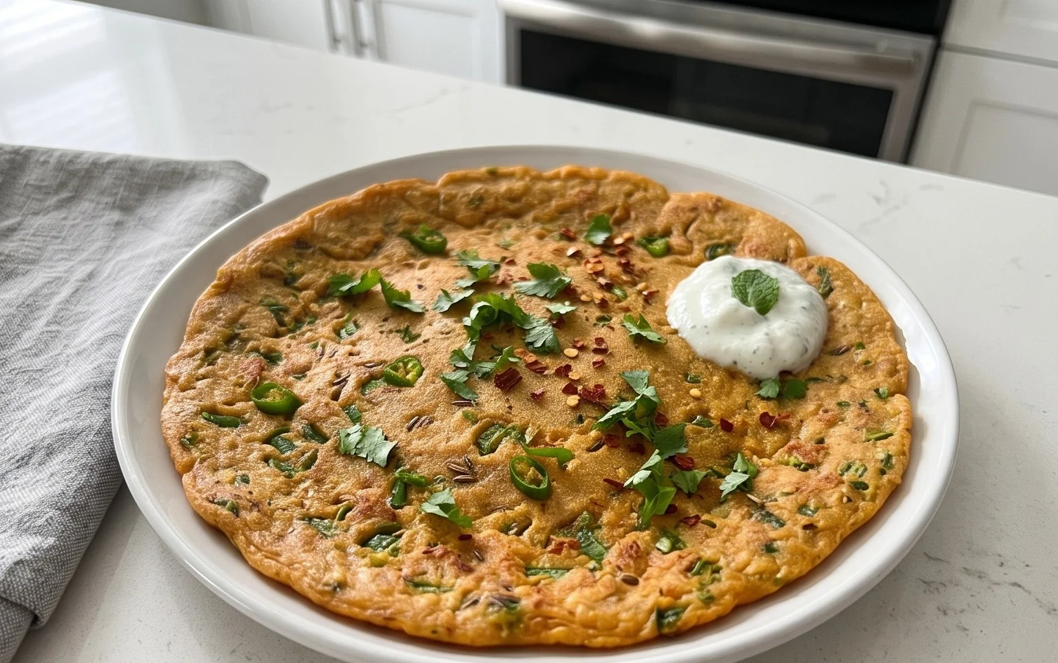 Masoor Dal Chilla | Savory Red Lentil Pancakes