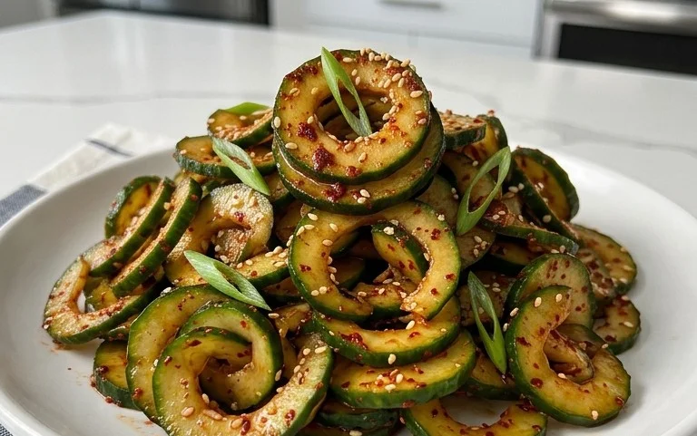 Spiral Cucumber Salad: Korean-Inspired Recipe