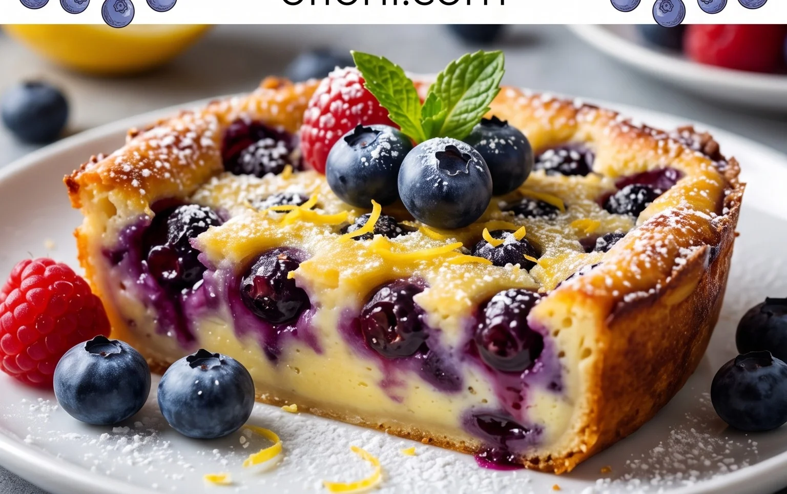 Lemon Blueberry Clafoutis