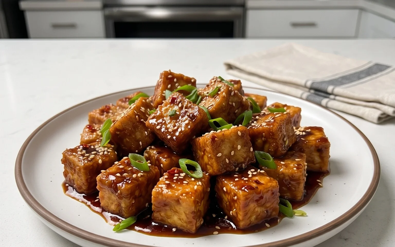 Honey Garlic Tofu