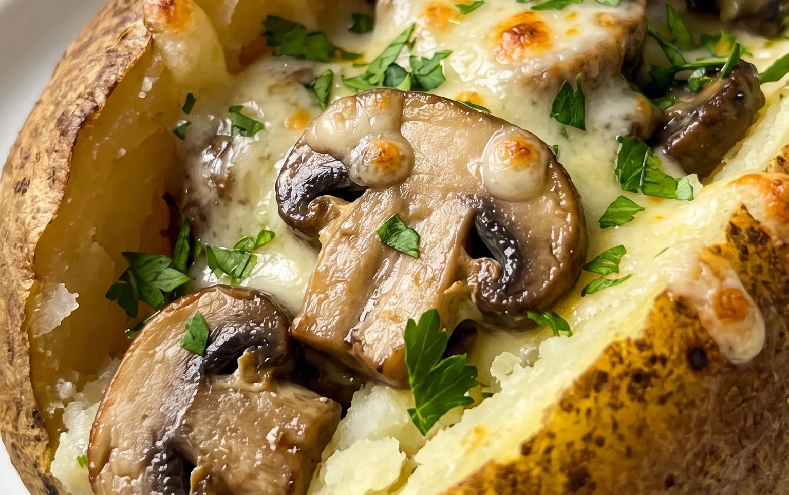 The Ultimate Stuffed Baked Potatoes with Mushrooms