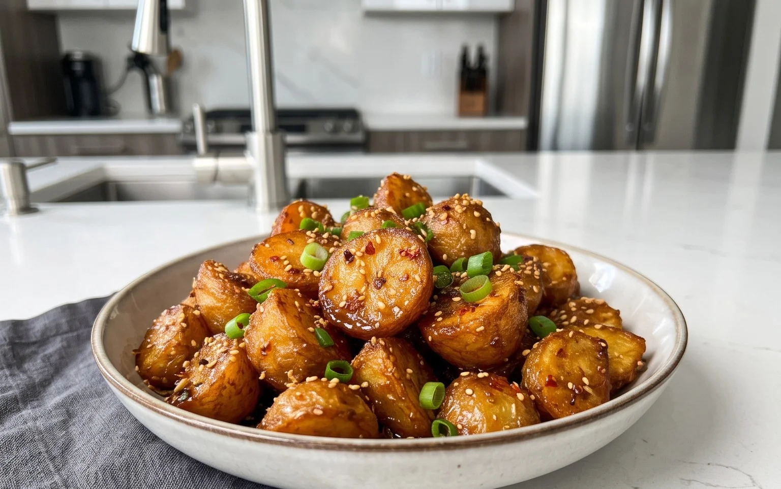 Crispy Honey Chilli Potatoes