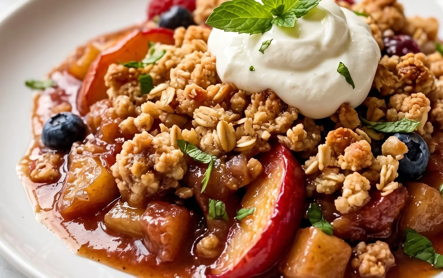 Healthy Breakfast Apple Crum extractble