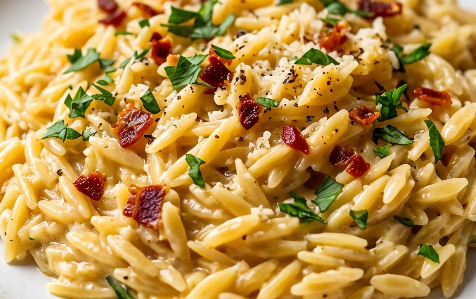 Creamy Garlic Parmesan Orzo