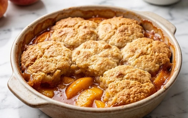 The Easiest Southern Peach Cobbler