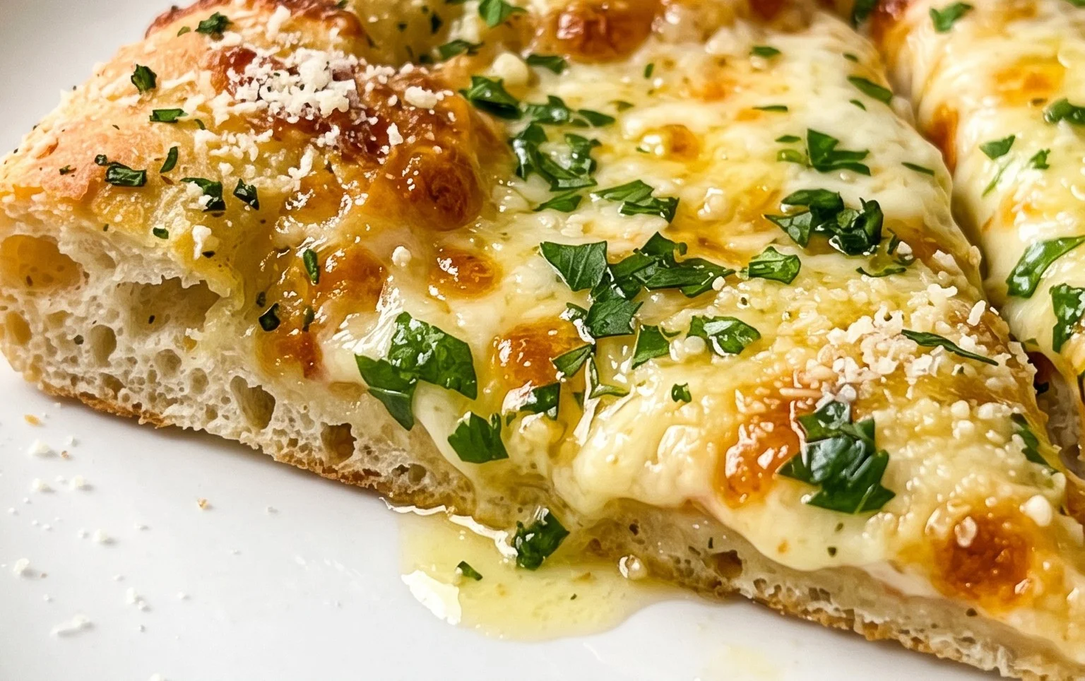 buttery garlic pizza