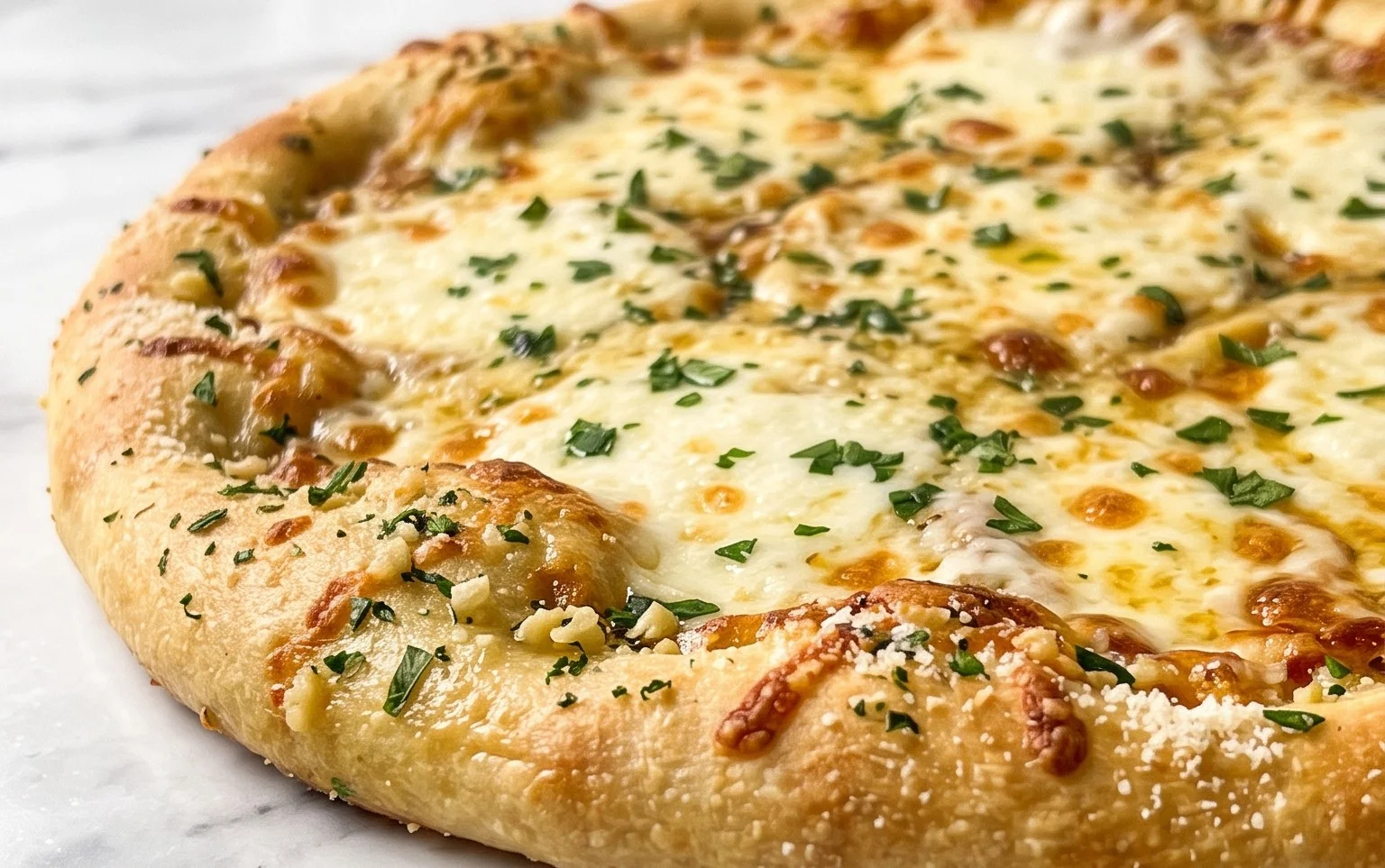 buttery garlic pizza