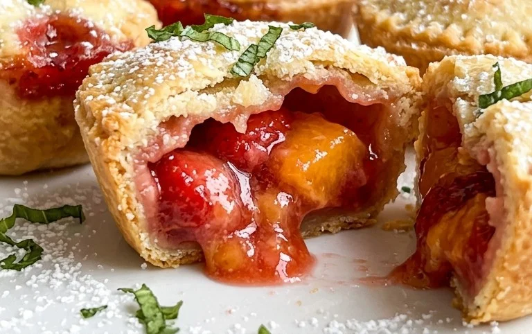 Strawberry Peach Pie Bites