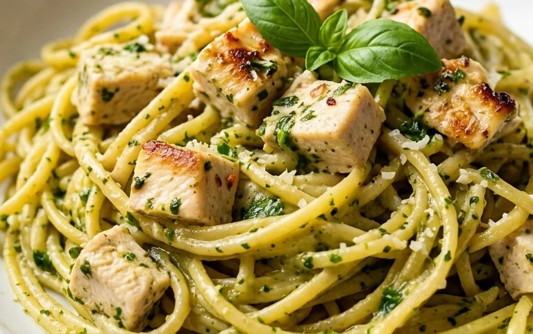 Creamy Chicken Pesto Pasta