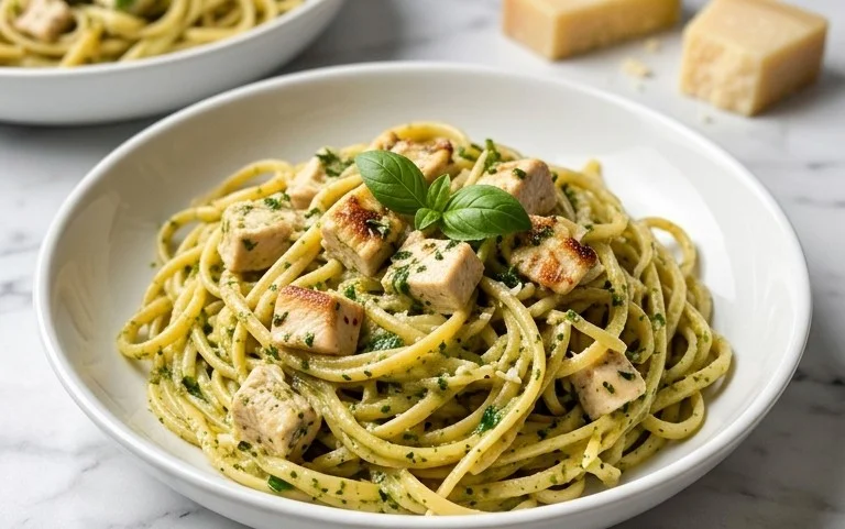 Creamy Chicken Pesto Pasta