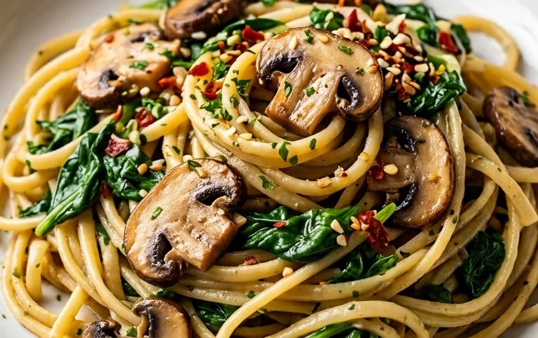 Spinach Mushroom Pasta