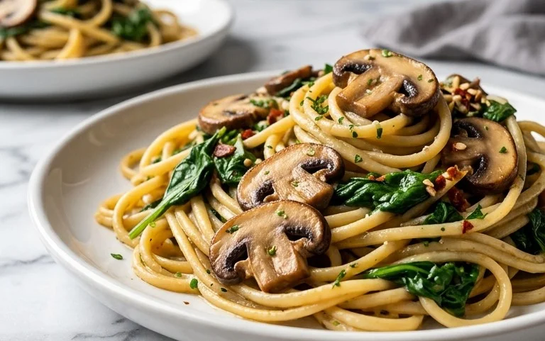 Spinach Mushroom Pasta