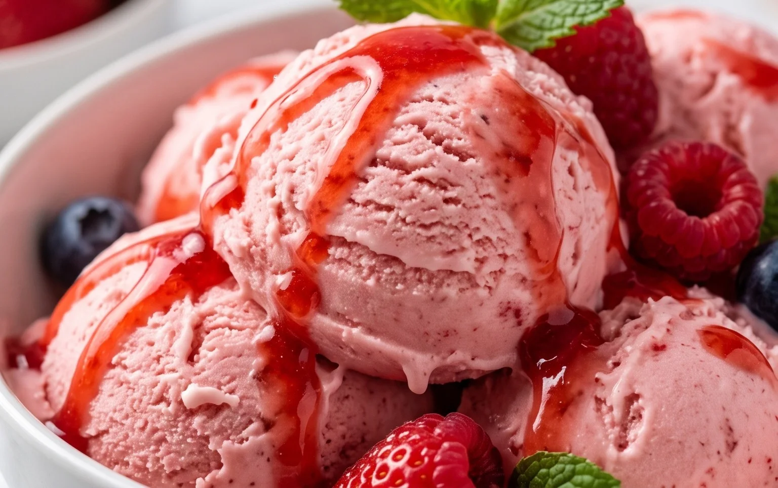 Homemade Strawberry Ice Cream