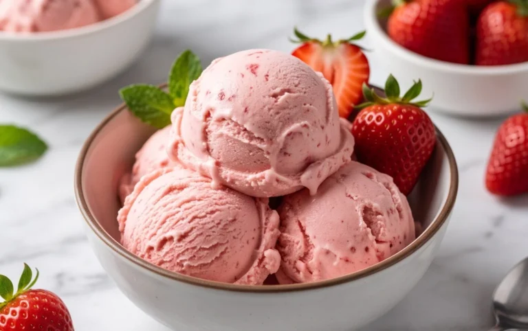Homemade Strawberry Ice Cream