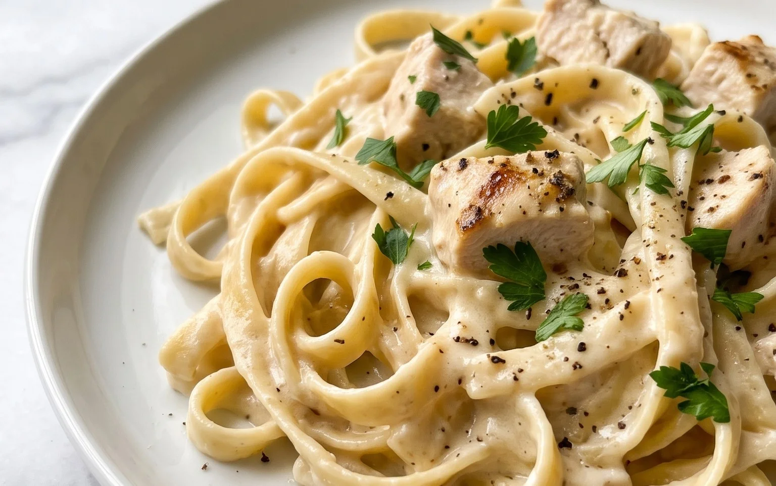 Low Calorie Chicken Alfredo