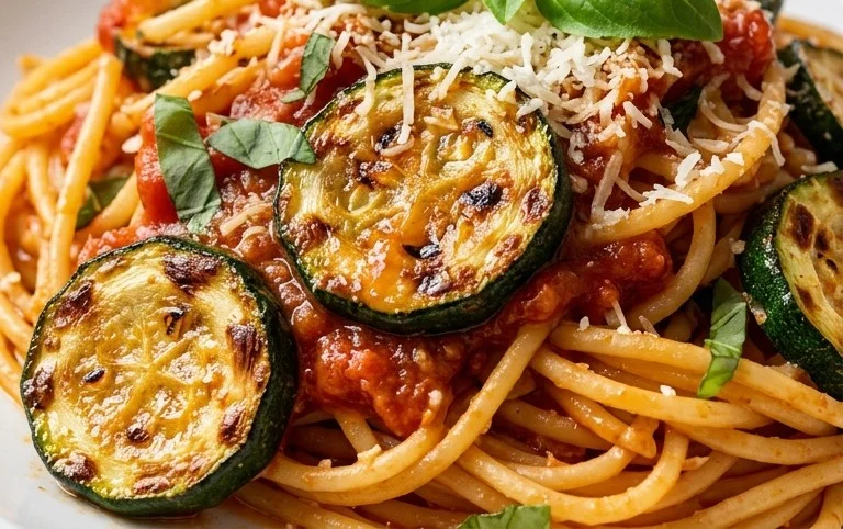 Healthy Tomato Zucchini Pasta