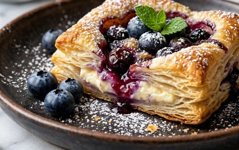 Blueberry Cream Cheese Puff Pastry