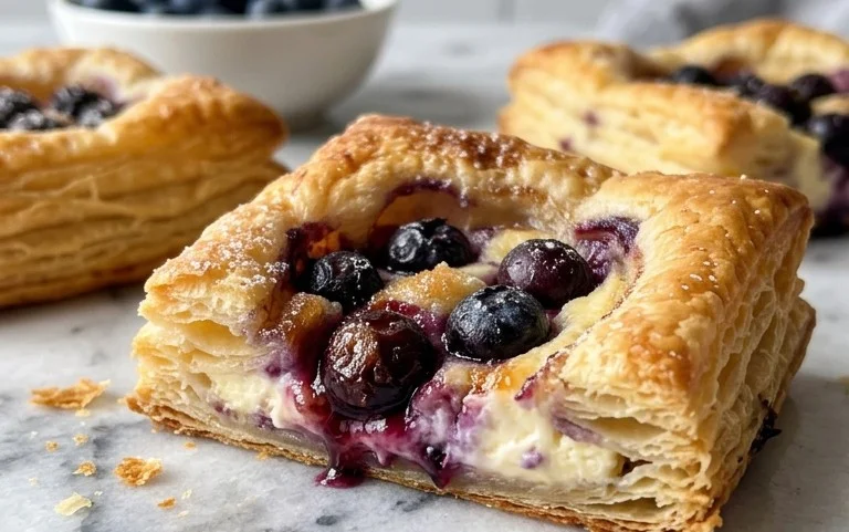Blueberry Cream Cheese Puff Pastry