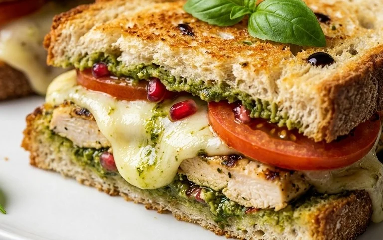 Chicken Pesto Caprese Sandwich