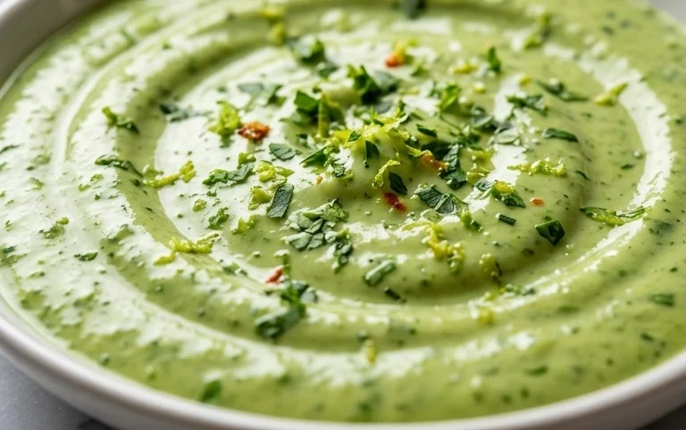 Creamy Garlic Lime Cilantro Sauce