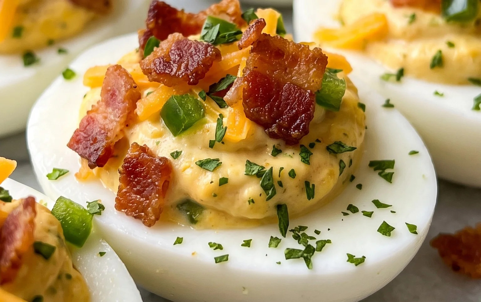 Jalapeno Popper Deviled Eggs