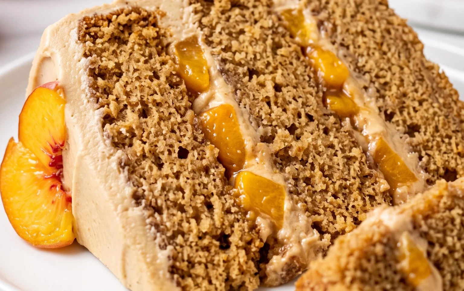 Brown Sugar Layer Cake with Peach Filling