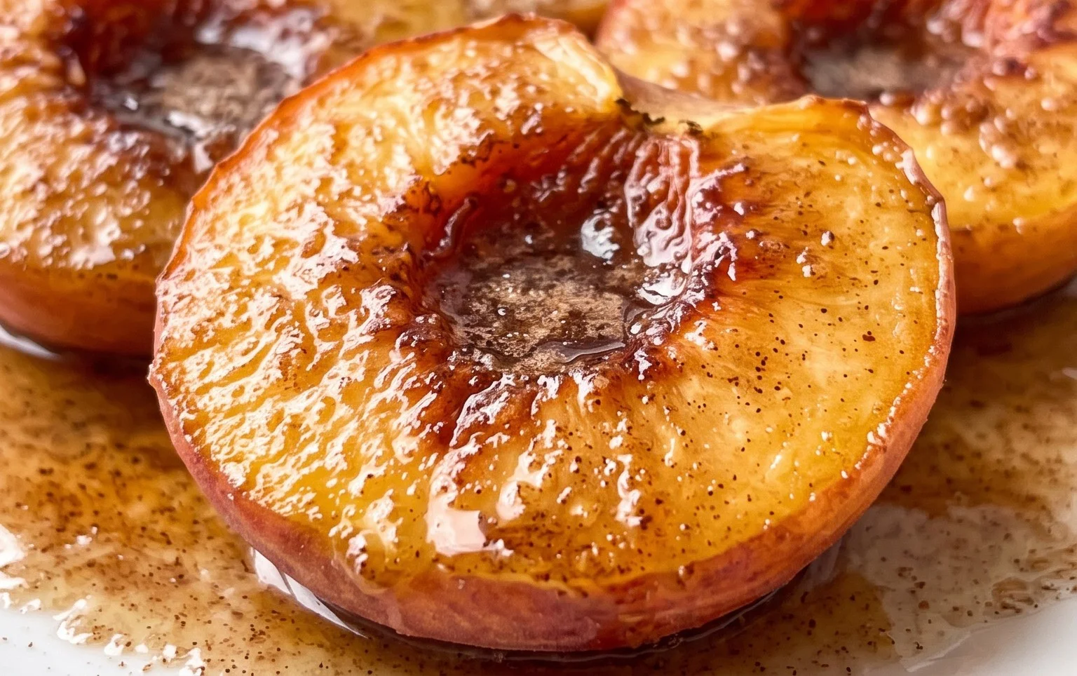 Cinnamon Sugar Baked Peaches