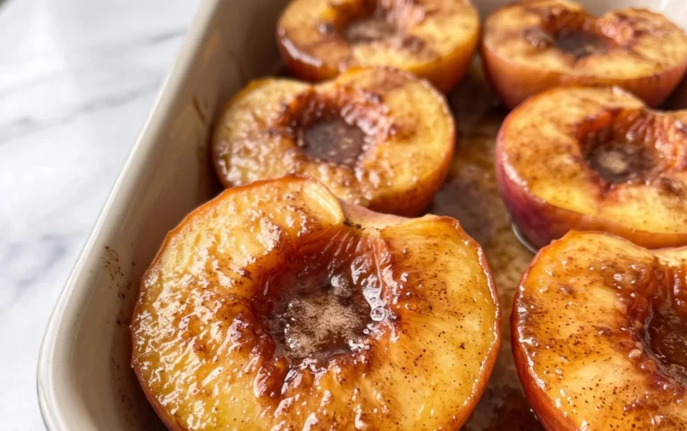 Cinnamon Sugar Baked Peaches